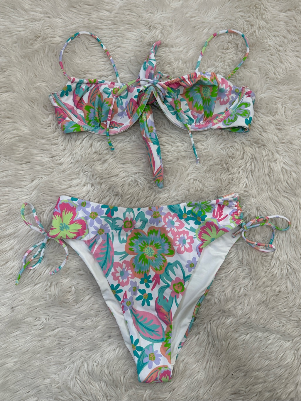For Love & Lemons Floral Bikini Set